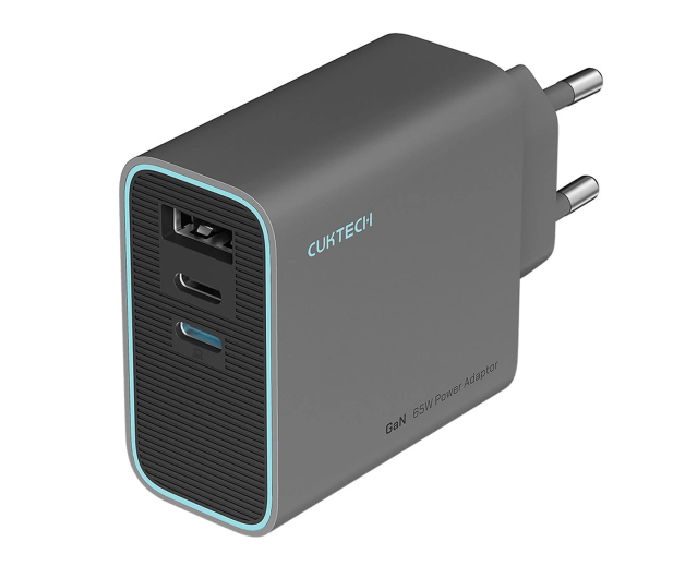 Cuktech Ładowarka sieciowa CUKAD653EUGR 65W GaN 2 x USB-C 1 x USB-A - 1487975 - zdjęcie